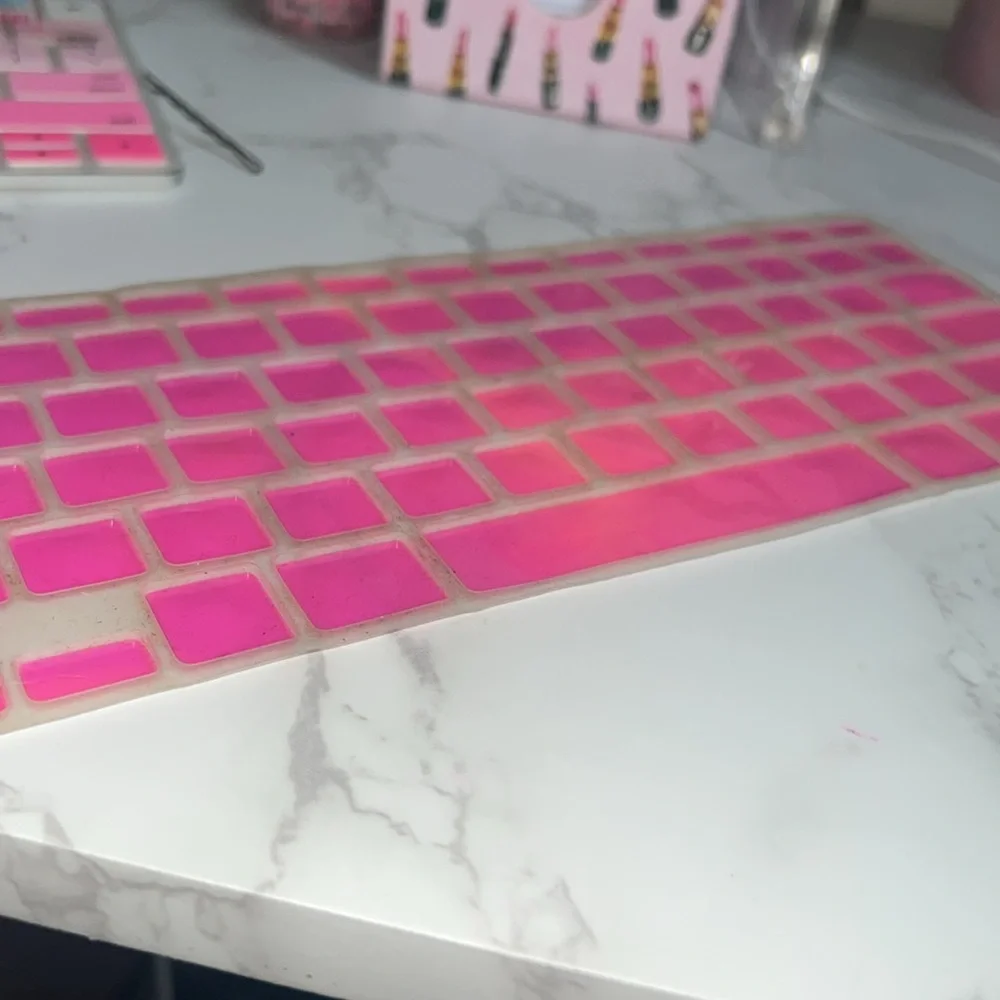 Pink Keyboard Cover (THIN RUBBERY COVER)